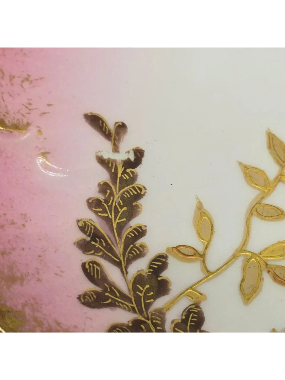 Antique A Klingenberg French Limoges Pink salad plates 7
